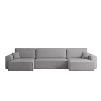 ECKSOFA Mit Schlaffunktion Und Bettkasten BEST U XL Stoff Poso Grau - Grau, Holz (142/372cm) - Kaiser Möbel