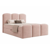 BOXBETT ROYAL 120x200 cm in Rosa, Bettkasten, Topper, Velvet-Stoff - Pink, Holz/Textil (120/200cm) - EMLAR Home