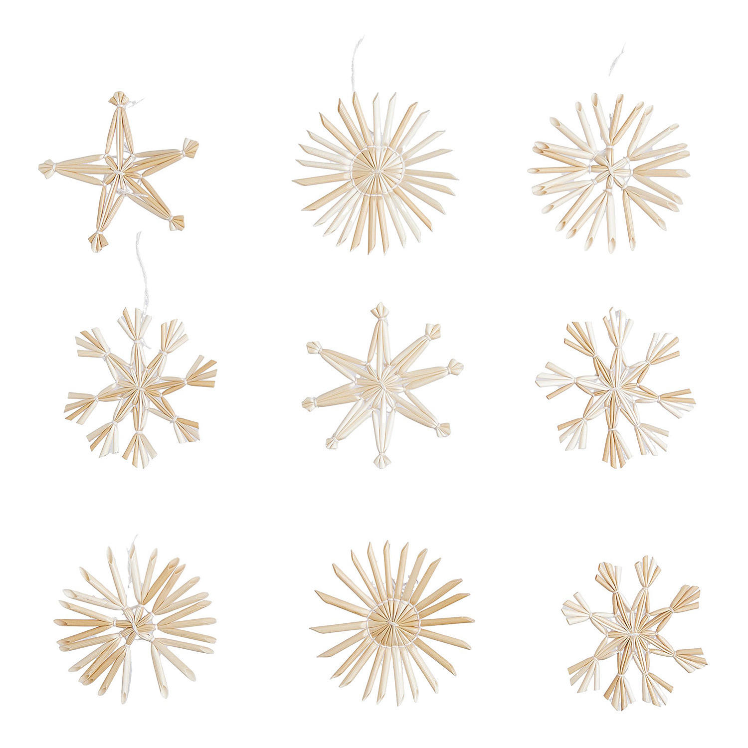 STROHSTERNE (36-tlg.) X-Mas - Braun, Naturmaterialien (19/2.5/19cm) - Butlers