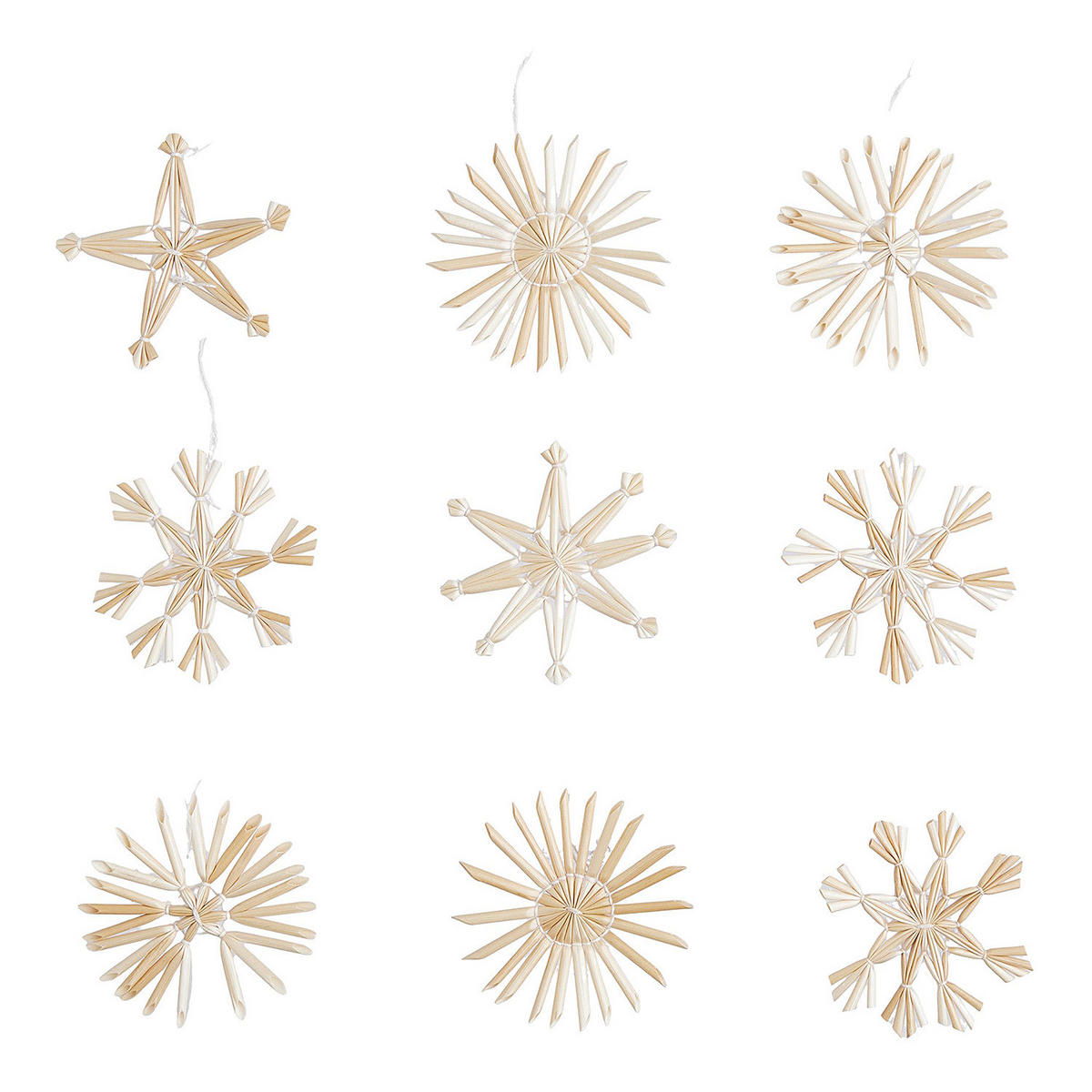 STROHSTERNE (36-tlg.) X-Mas - Braun, Naturmaterialien (19/2.5/19cm) - Butlers