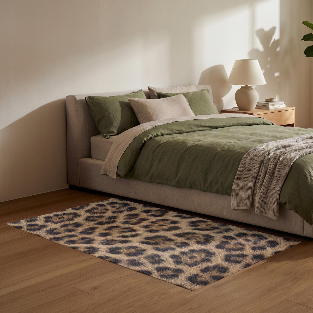 KOBERCE - Leopard - Kabát - Klasický - Hnedý - 150x90 cm - hnedá, textil/plast (150/0.4cm) - OnlyWow