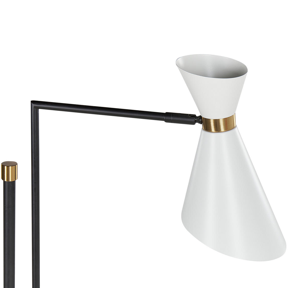 STEHLAMPE Weiß/Schwarz/Gold Melawi - Goldfarben/Schwarz, Metall (30/57/180cm) - Beliani