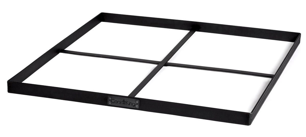 QUADRATISCHE Feuerschalenbasis für Dekosteine 100x100 cm - Rostfarben, Metall (100/100cm) - Cook King