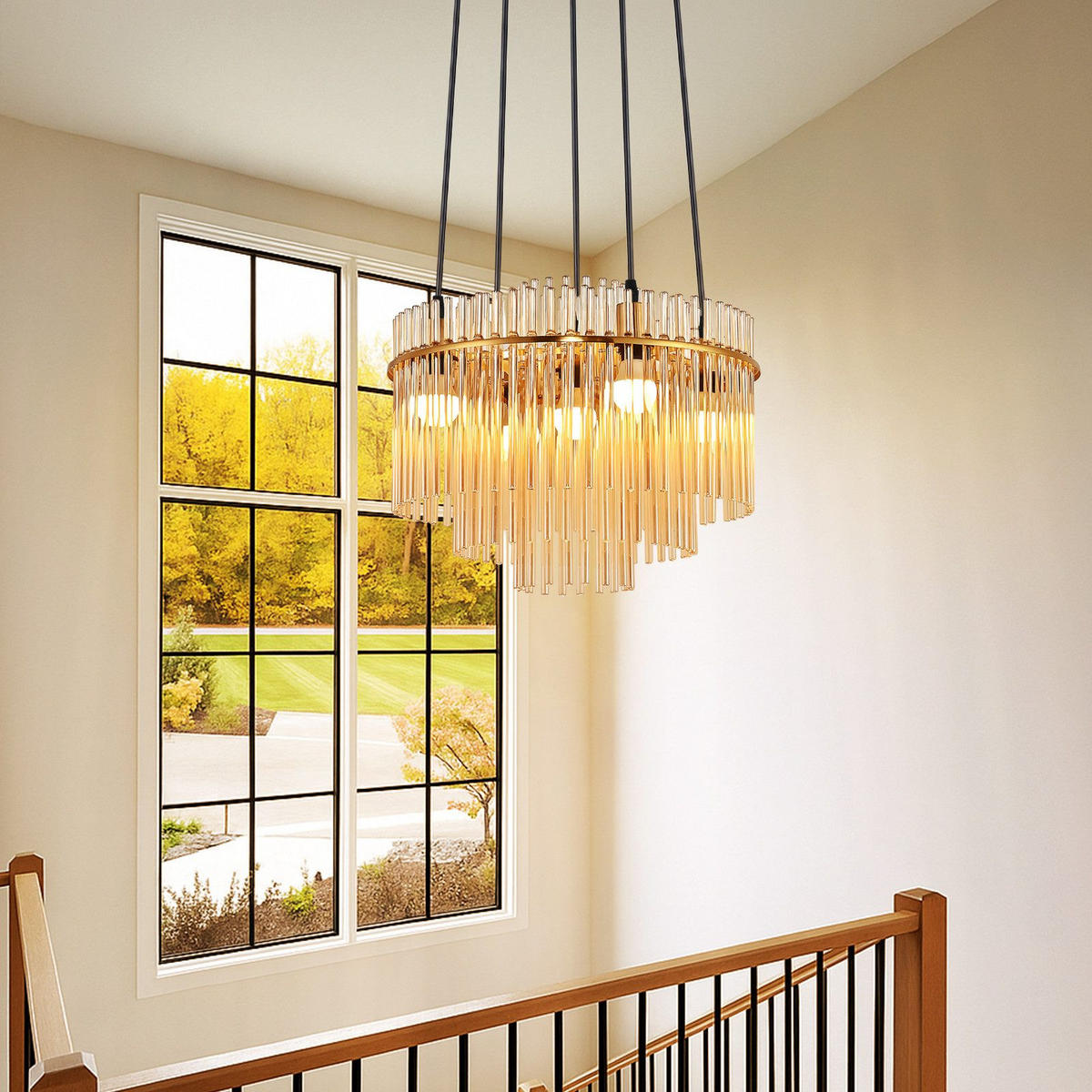 PENDELLEUCHTE BERGISCH Ⅲ 15/40/150 cm - Goldfarben, Metall (15/40/150cm) - Nettlife