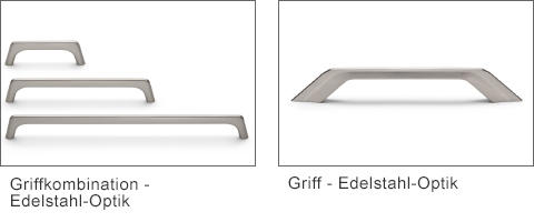 Griffkombination - Edelstahl-Optik | Griff - Edelstahl-Optik