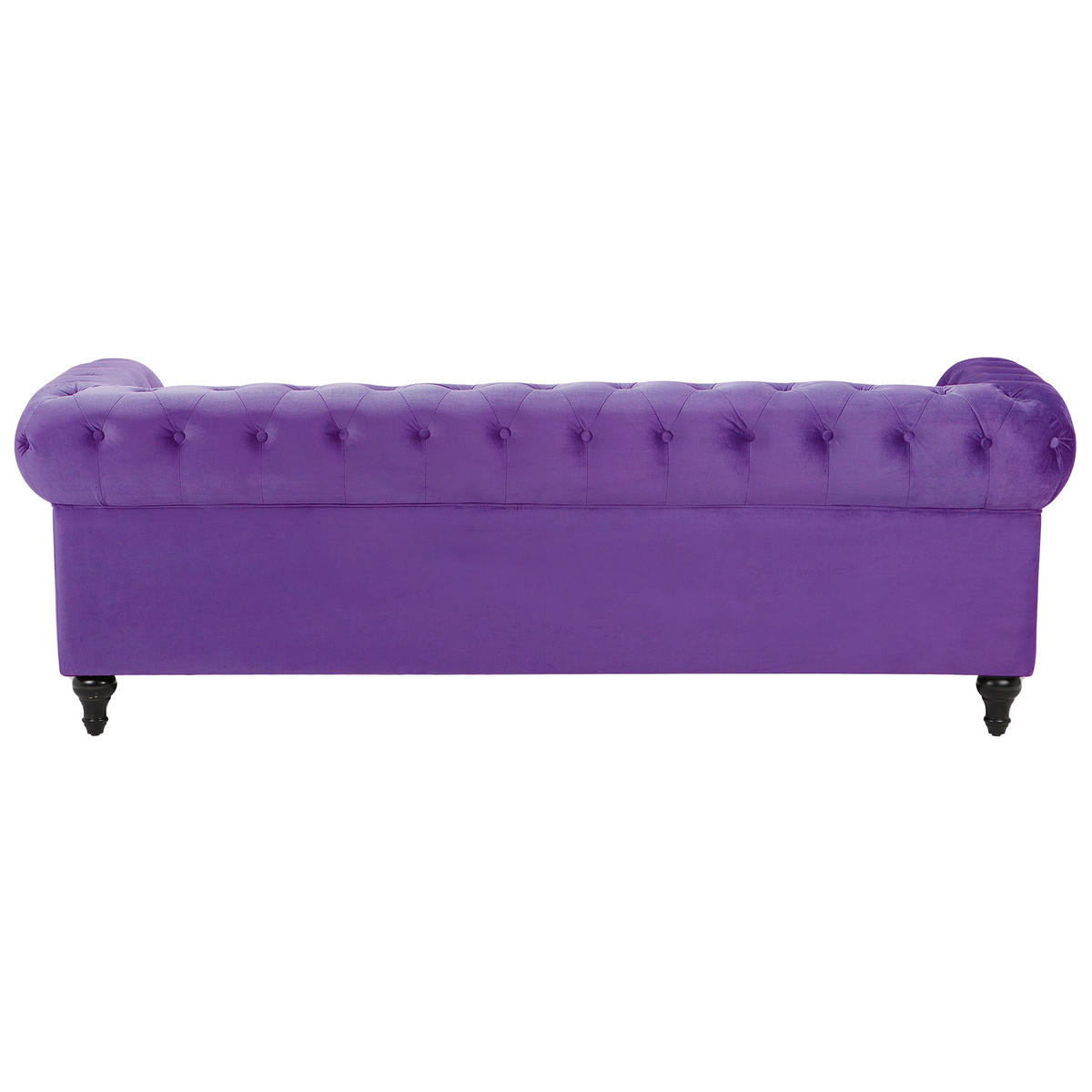 4-SITZER SOFA SET Samtstoff Violett Chesterfield - Violett, Textil (201/70/75cm) - Beliani