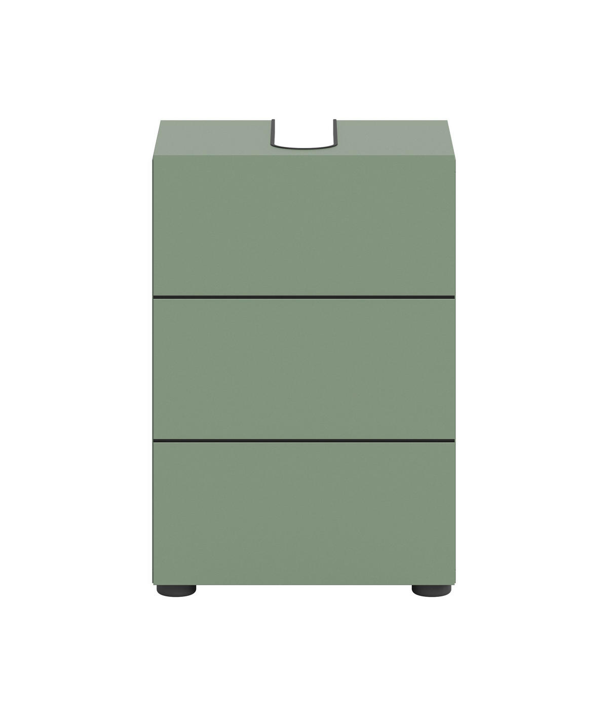 WASCHBECKENUNTERSCHRANK VIRA (B/H/T: ca. 38/56/34 cm) in Smoke Green/Smoke Green - Grün, Holz (38/56/34cm)