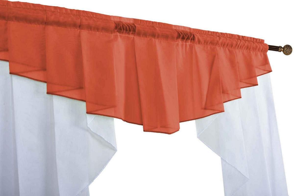 SCHEIBENGARDINE MEIßEN 100x100 cm Terrakotta - Terra cotta, Textil (100/100cm) - Gardinenbox
