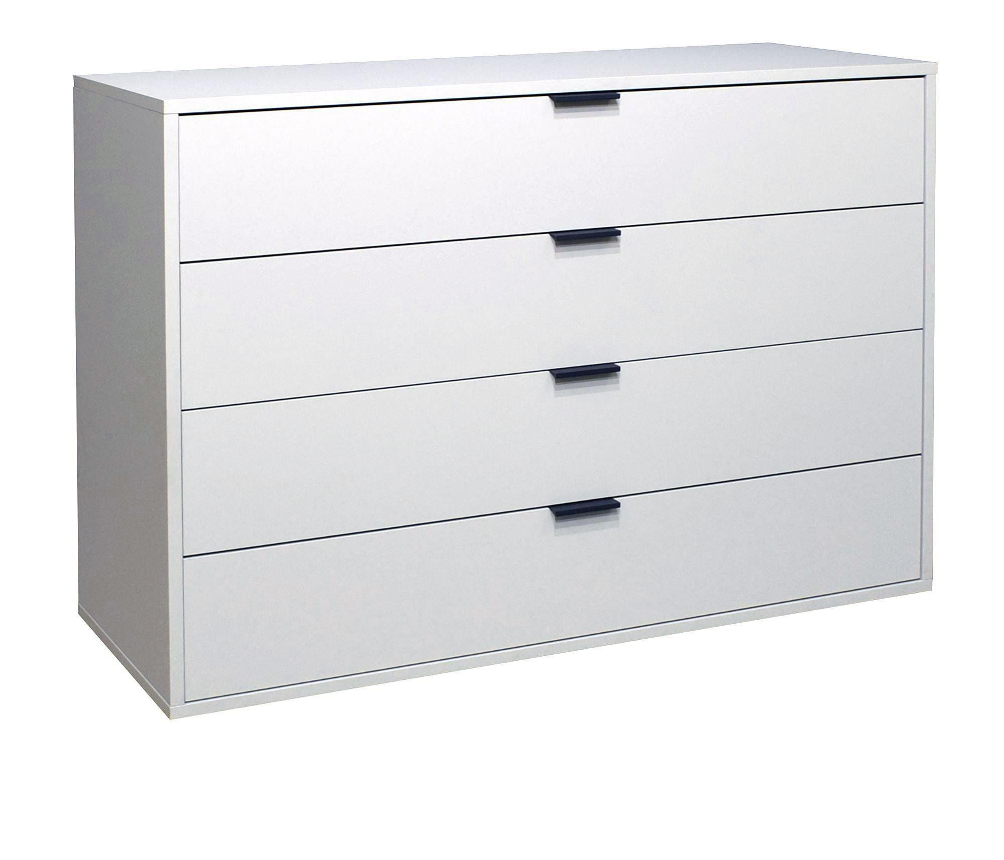 KOMMODE Erna 119x45x87 Kreidegrau matt Lack - Hellgrau, Holzwerkstoff (119/87/45cm) - 58aufmkessel