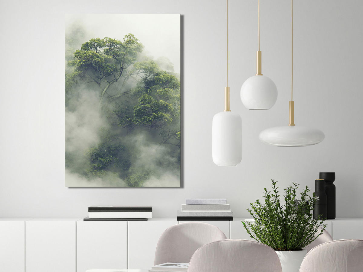 KUNSTDRUCK Grün 40/60 cm - Grau/Grün, Textil (40/60cm) - KUNSTLOFT
