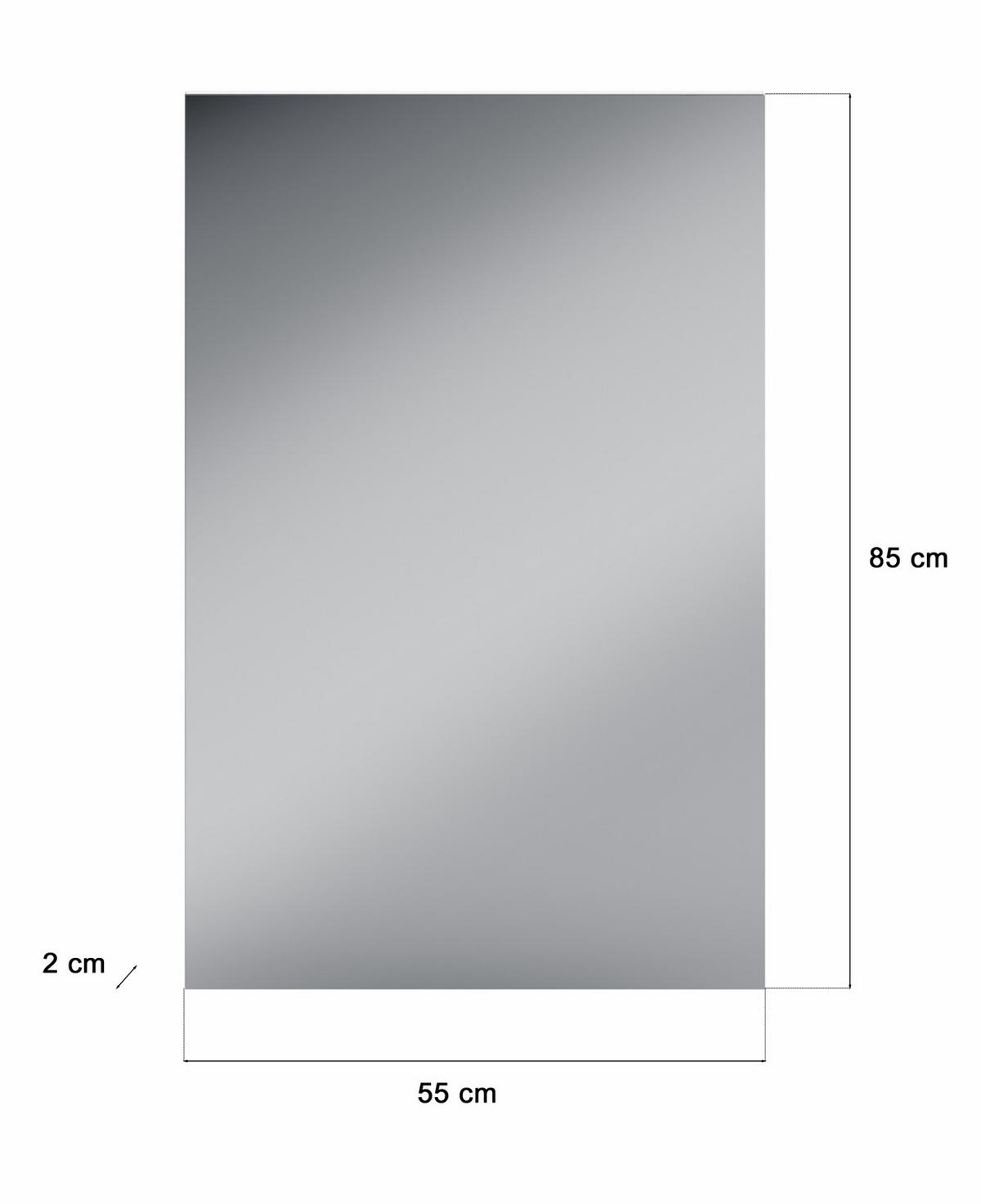 GARDEROBENSPIEGEL weiß 55/85 cm, Wandspiegel - Weiß, Glas/Holzwerkstoff (55/85/3cm) - Inn.Furn