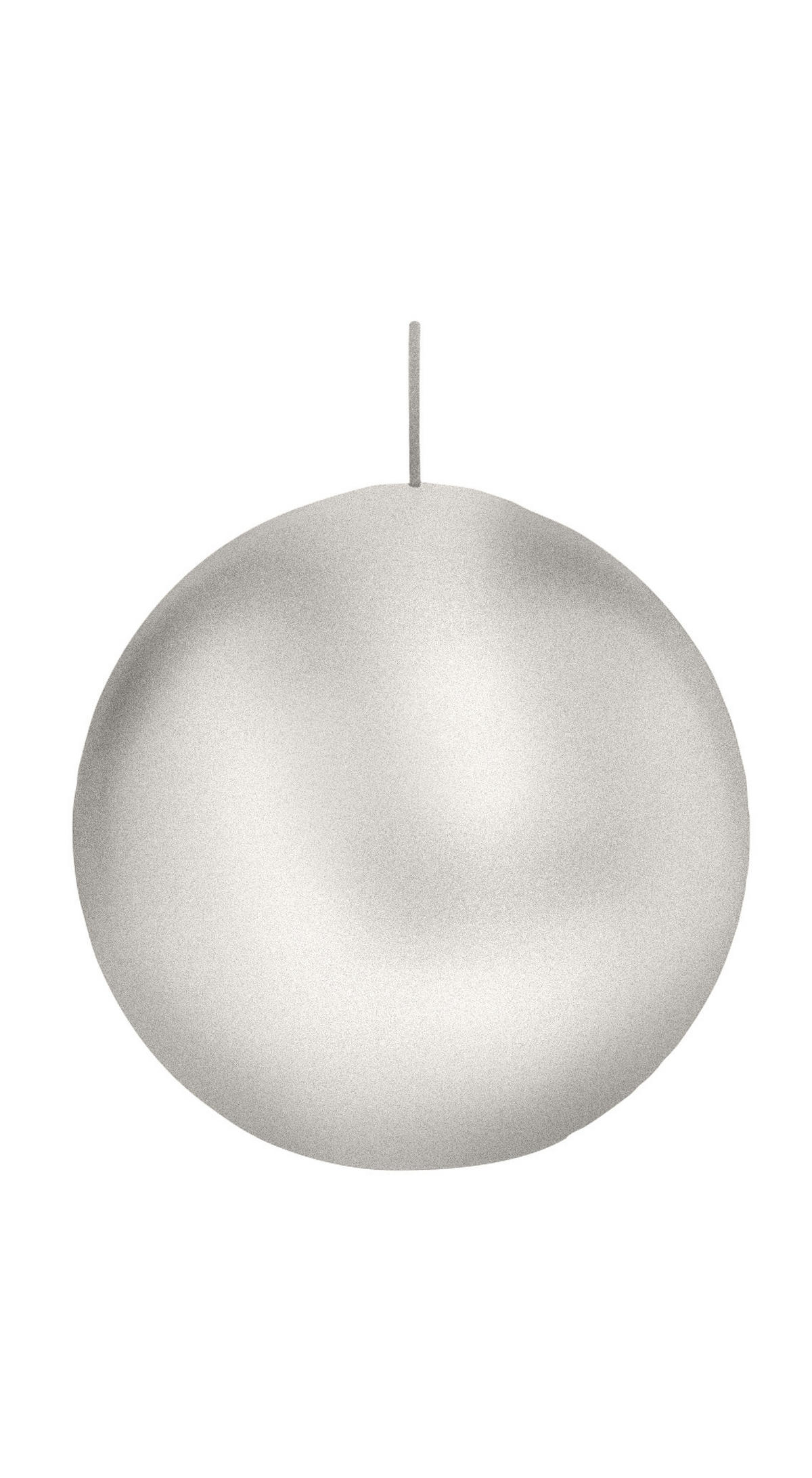 KUGELKERZEN Silber Ø 100 mm, 6 Stück - Silberfarben, Paraffin (10/10/10cm) - Wiedemann Kerzen