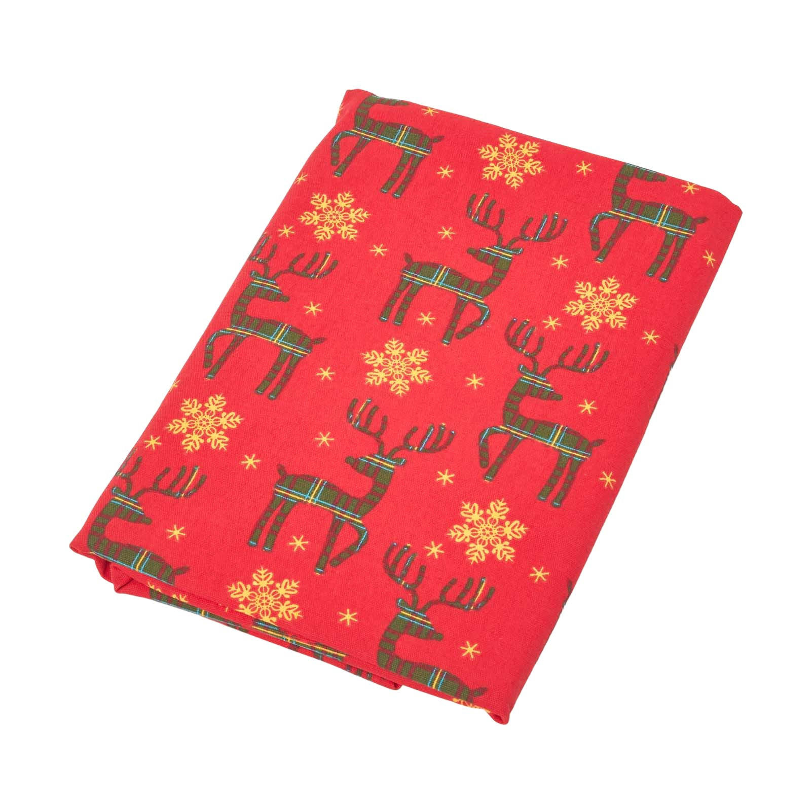 WEIHNACHTSTISCHDECKE Rentier rot 178/305 cm, 100% Baumwolle - Rot, Textil (178/305cm) - Homescapes