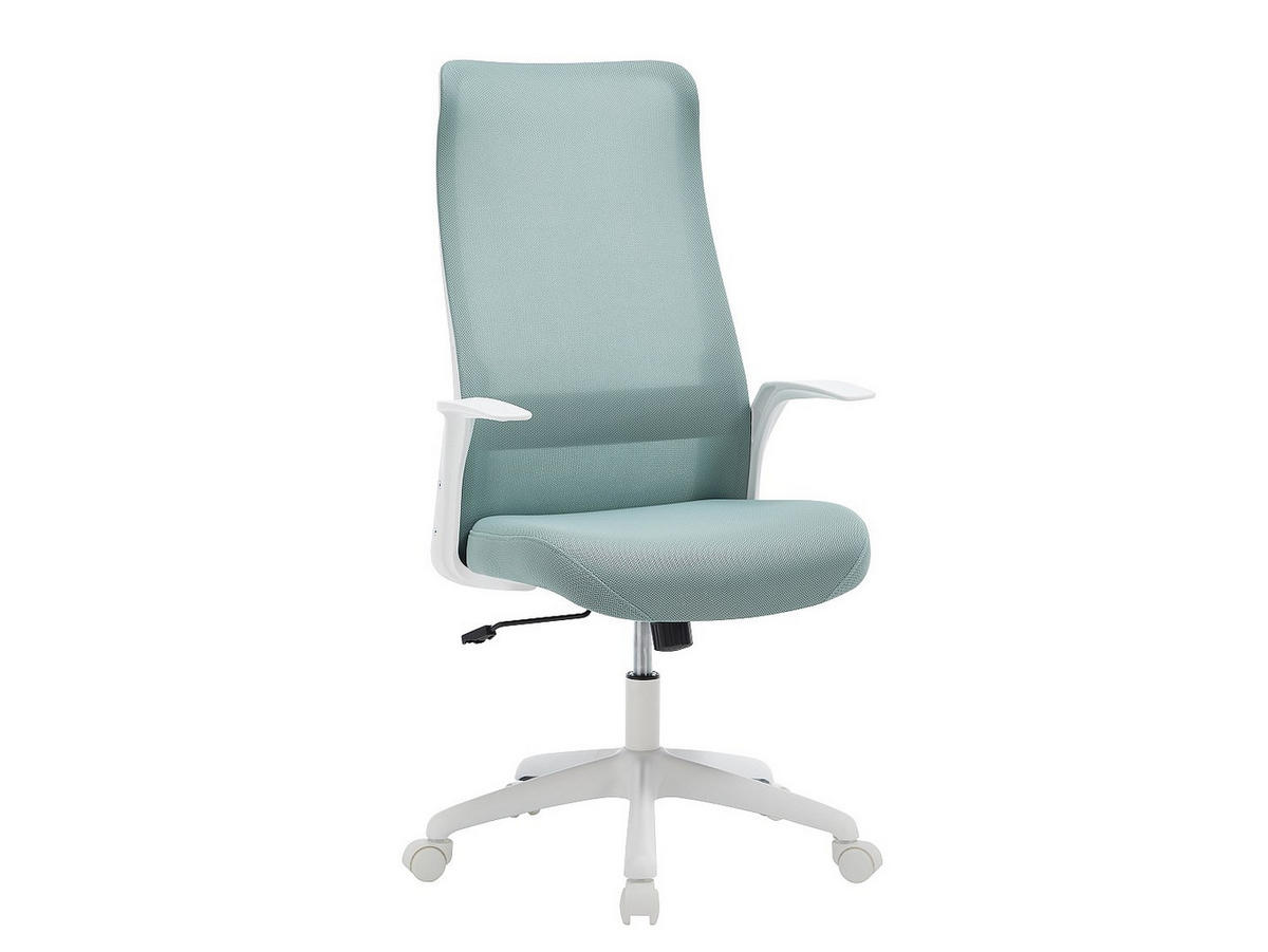 BÜROSESSEL - 59.5 x 63 - stoff - blau, weiß Latyra - Weiß, Textil (59.5/118/63cm) - Vente-Unique