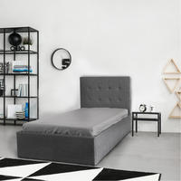 BETT PARMA mit Lattenrost 90x190 - Dunkelgrau - Dunkelgrau, Holzwerkstoff (90/190cm) - Weber Industries