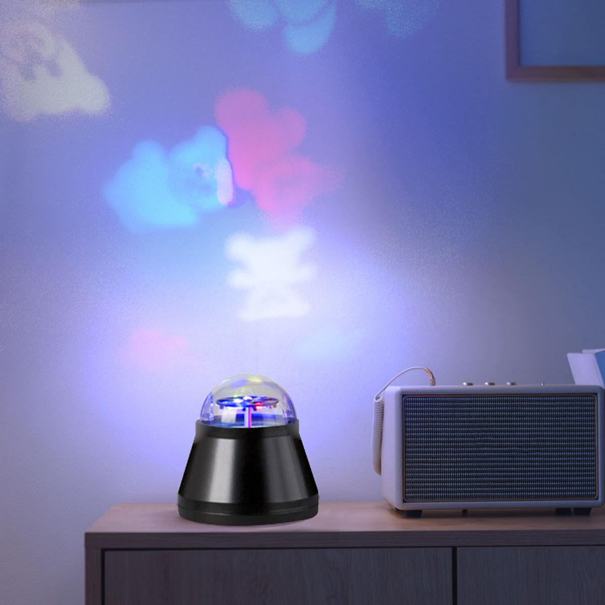 LED DEKOLEUCHTE Kunststoff Schwarz 3er Set - Schwarz, Kunststoff (10/10/10.5cm)