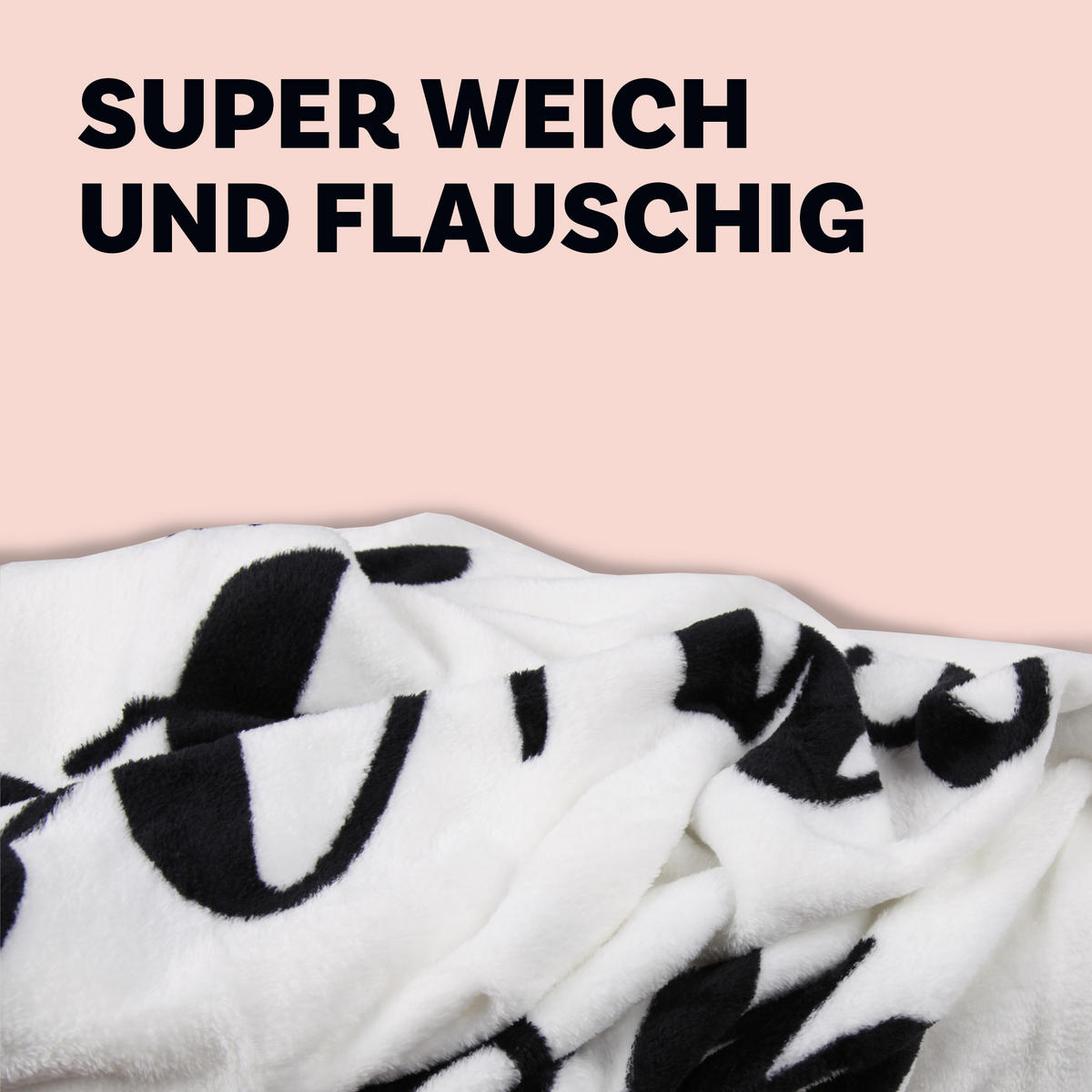 KUSCHELDECKE mit Spruch - 130x160cm Weiß - Weiß, Textil (130/160cm) - Bestlivings