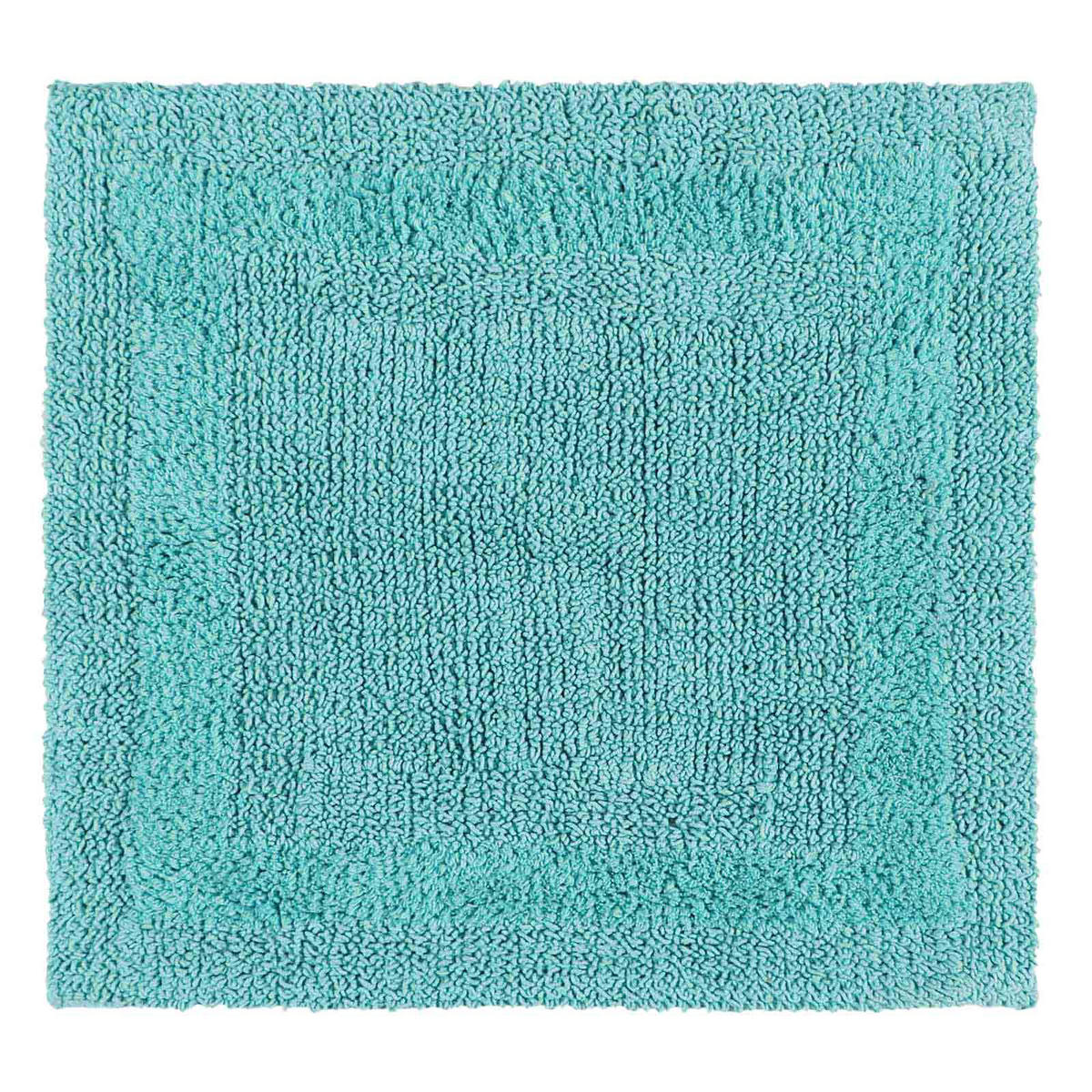 DUSCHVORLEGER 50/50 cm, 100% Baumwolle, wendbar - Hellblau, Textil (50/50cm) - Homescapes
