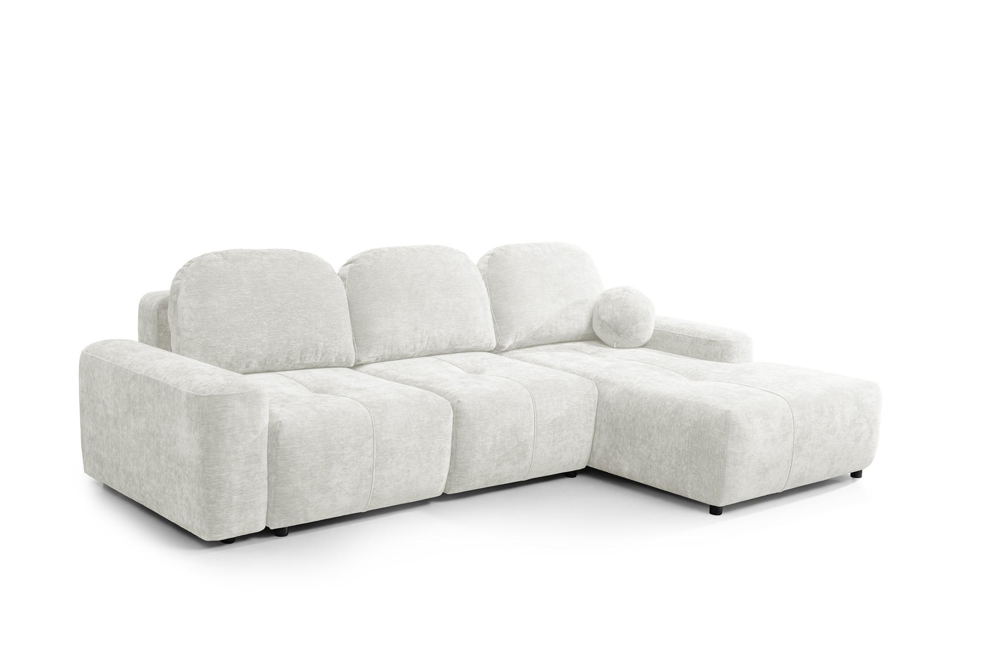 ECKSOFA Argos In Vibe - Creme, Holzwerkstoff/Textil (267/170cm) - Fun Möbel