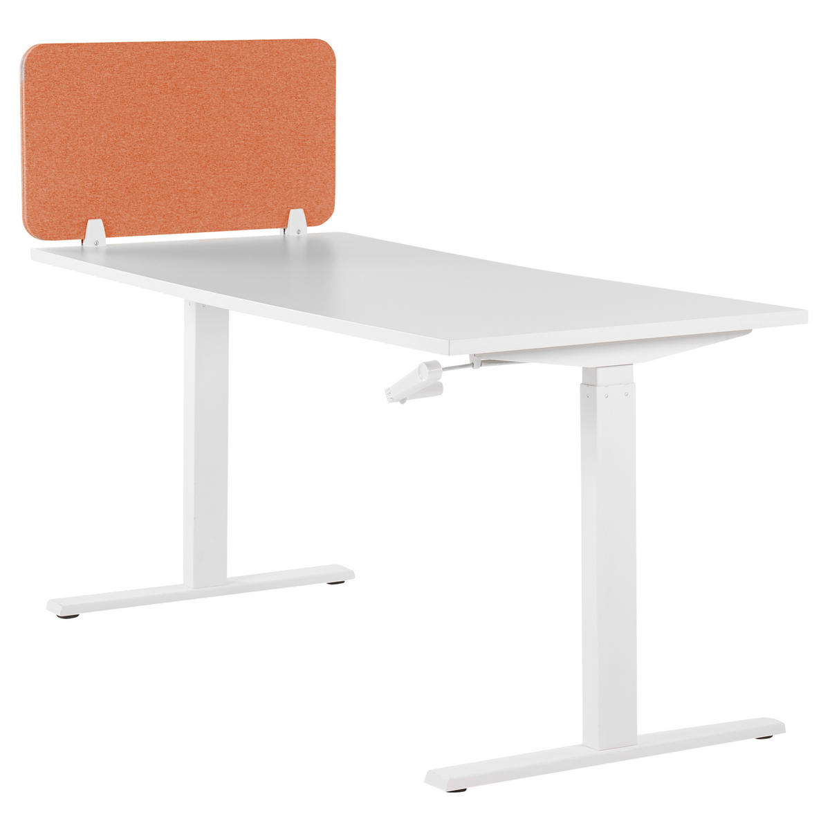 SCHREIBTISCHTRENNWAND 80 x 40 cm Hellrot Wally - Rot, Textil (80/40/2cm) - Beliani