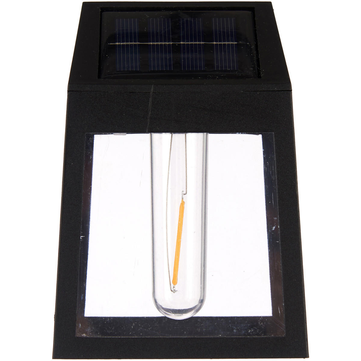 SOLARLATERNE Garten LED 9,3/6,6/13 cm - Schwarz, Kunststoff (9.3/6.6/13cm)