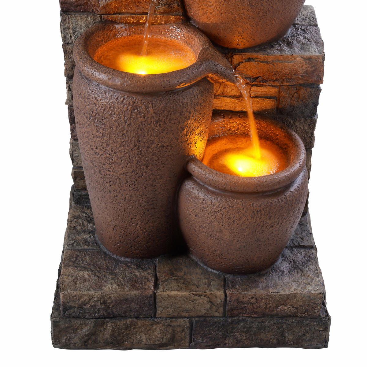 SOLAR-GARTENBRUNNEN 78cm - Braun, Kunststoff (40/34/78cm) - Teamson Home