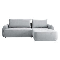 ECKSCHLAFSOFA Bueno II, Seite: Rechts - Hellgrau/Schwarz, Holz/Textil (280/185cm) - MIRJAN24