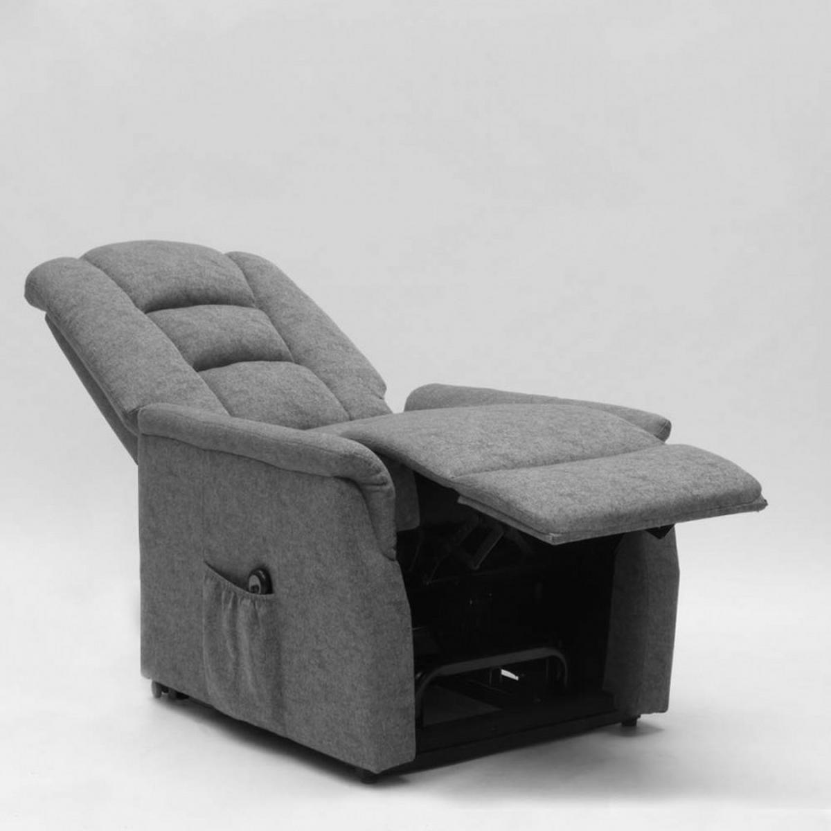 LIFTSESSEL elektrisch Emma Plus - Grau - Grau, Textil (80/107/157cm) - Pasmara