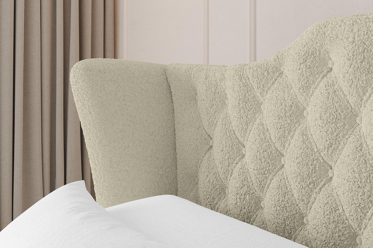 POLSTERBETT mit Bettkasten, Fußteil und Lattenrost, Boxbett ohne Matratze - MODY-Z 120x200 Beige - Taupe, Holzwerkstoff/Textil (120/200cm) - ALTDECOR