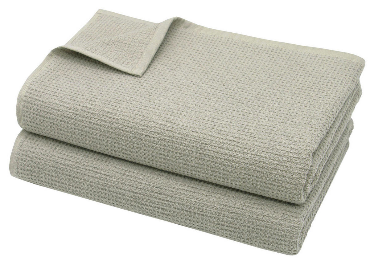 SAUNATUCH, 2er-Set, 70x180 cm, 100% Baumwolle, Grau - Grau, Textil (70/180cm) - Zollner