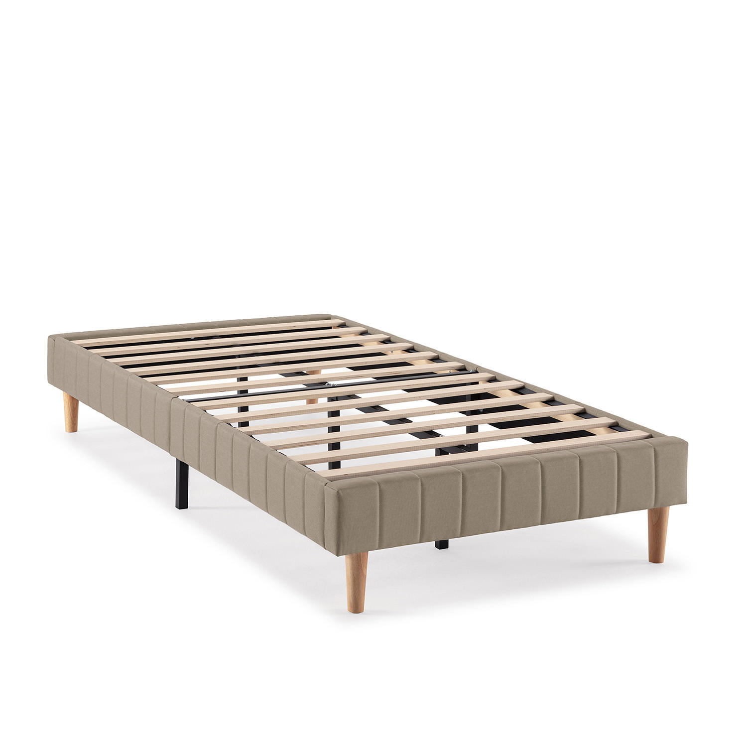 POLSTERBETT 90x190 cm Eris, Beige - Beige, Textil (192/92/30cm) - VS Venta-stock