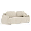 SCHLAFSOFA Loca Beige Plüschstoff - Beige/Schwarz, Holz/Holzwerkstoff (248/92/103cm) - Maison de Reve