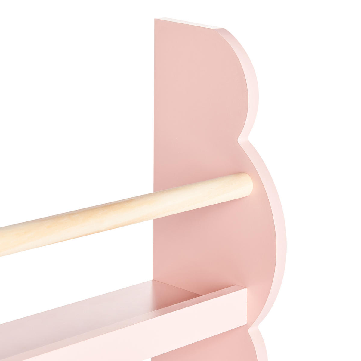 WANDREGAL Rigolet 80 cm Rigolet - Pink/Braun, Holzwerkstoff (43/80/14cm) - Beliani