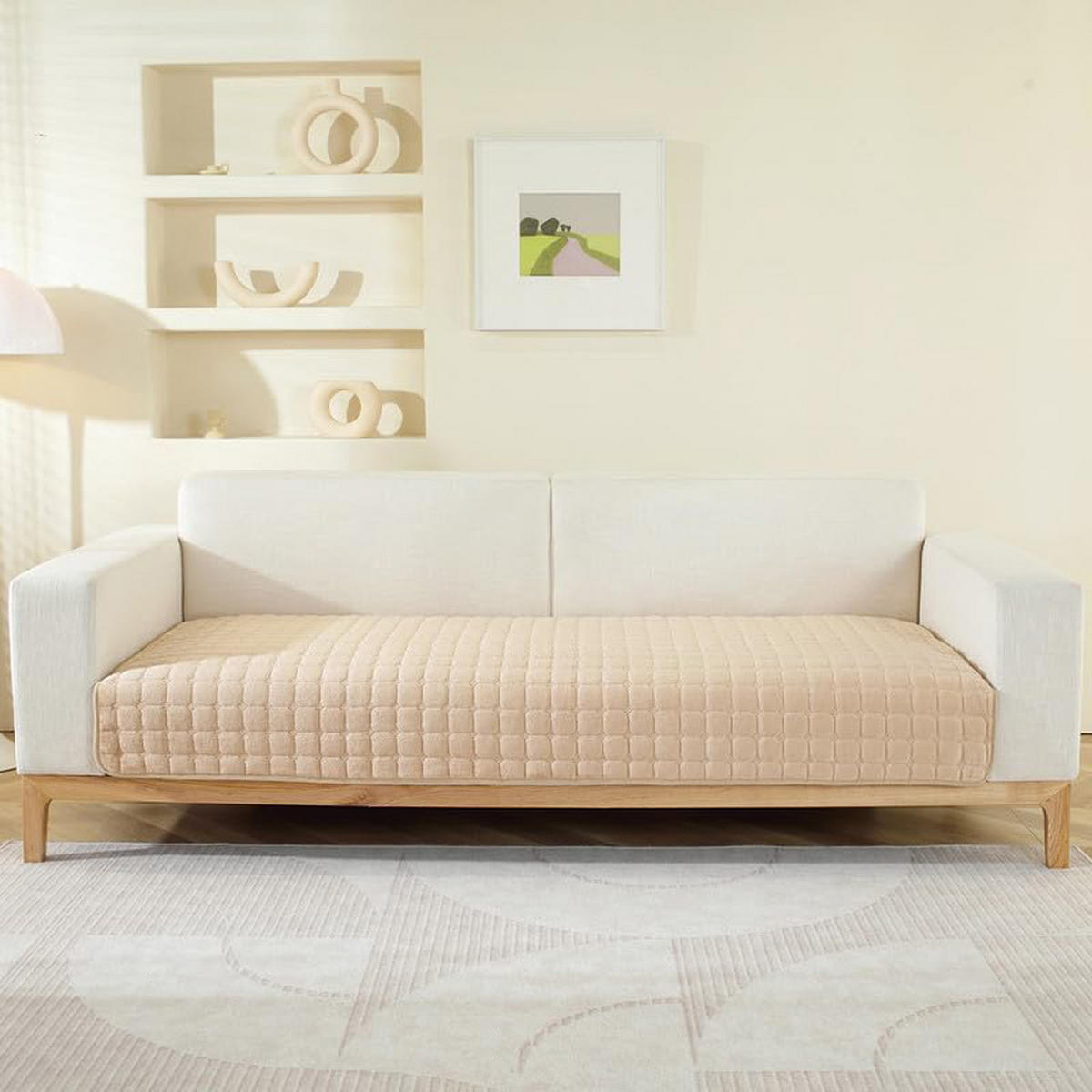 SOFAÜBERWURF Beige 1 stück - Ecru, Textil (90/180cm) - Kaket