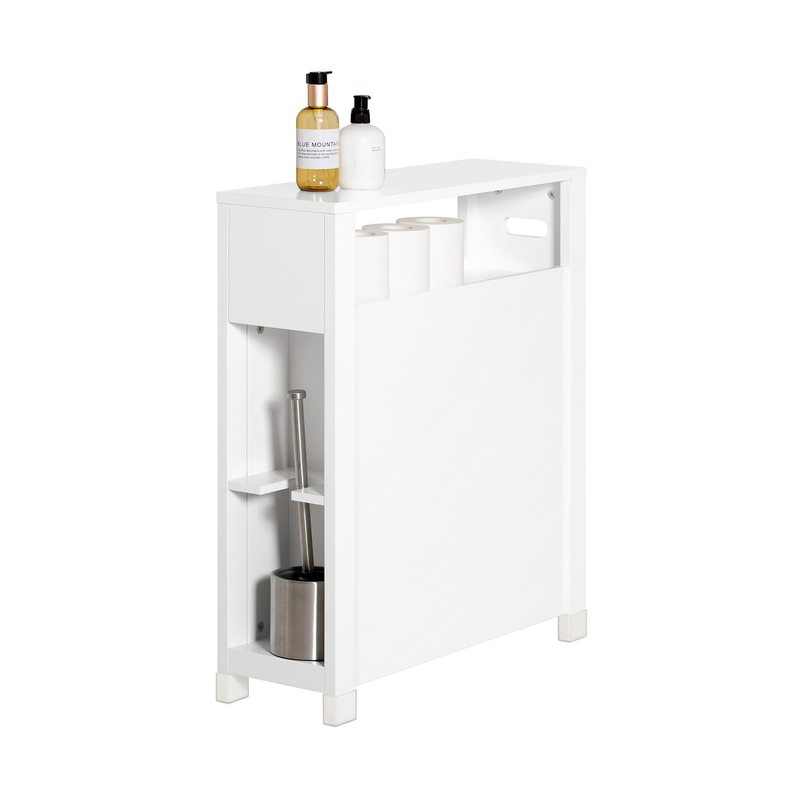 WÄSCHESCHRANK Weiß - Weiß, Holzwerkstoff (20/70/60cm) - SoBuy