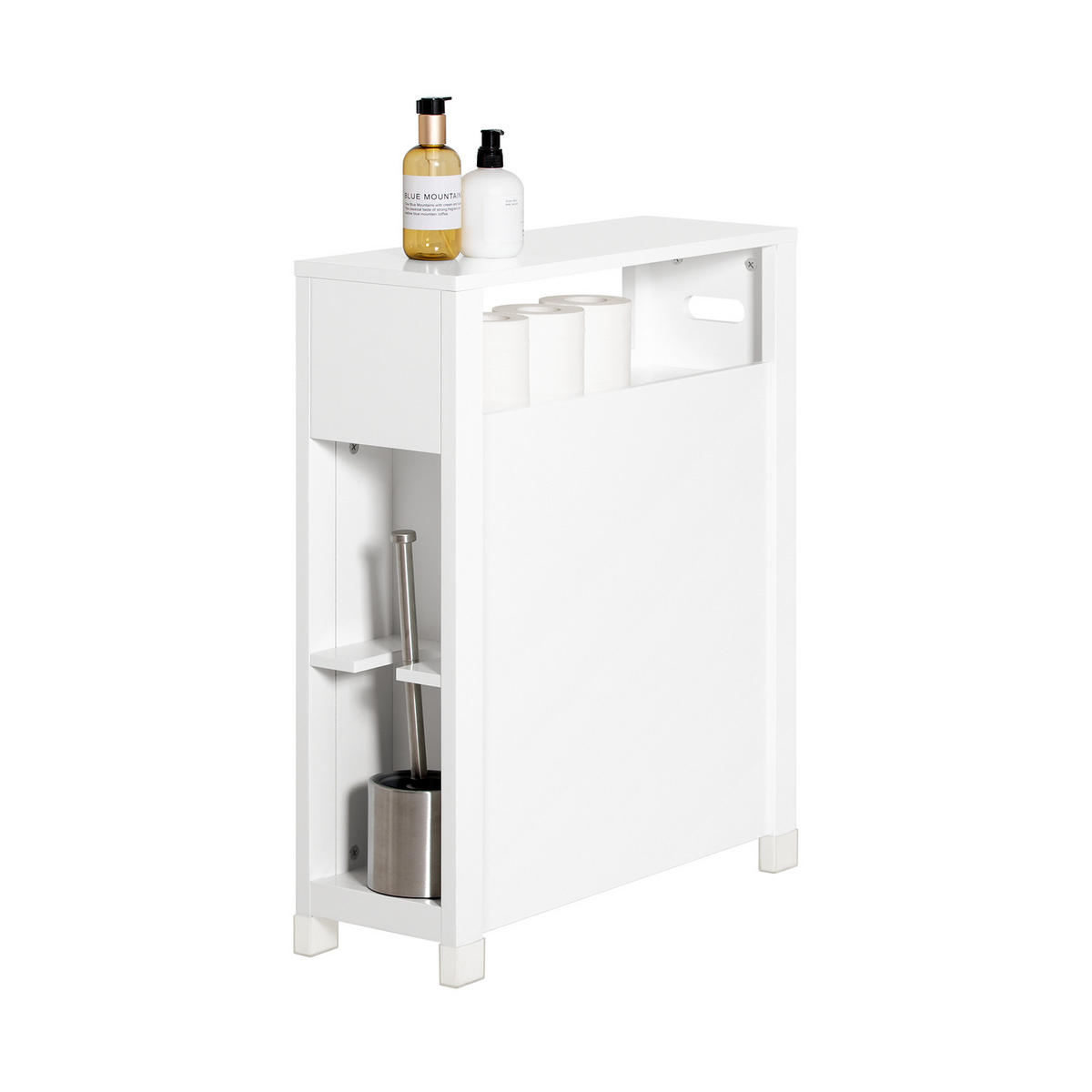WÄSCHESCHRANK Weiß - Weiß, Holzwerkstoff (20/70/60cm) - SoBuy