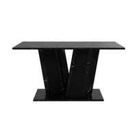 COUCHTISCH 100 cm Schwarzen Marmor-Optik - Schwarz Hochglanz, Holzwerkstoff (60/100/55cm) - Home Collective