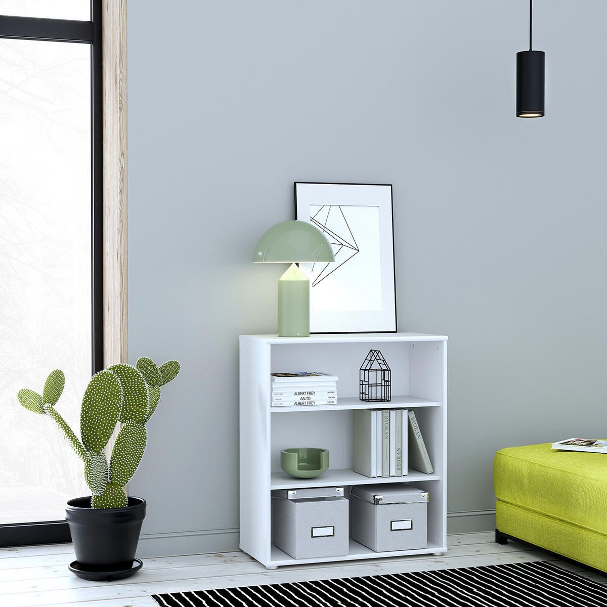 BÜROREGAL - Weiß, Holzwerkstoff (74/86/35cm) - home24