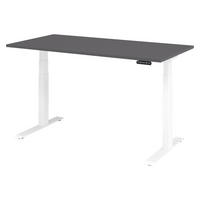 SCHREIBTISCH elektrisch XDKB 80/160/74 cm in Graphitfarben/Weiß - Graphitfarben/Weiß, Holzwerkstoff (80/160/74cm) - bümö