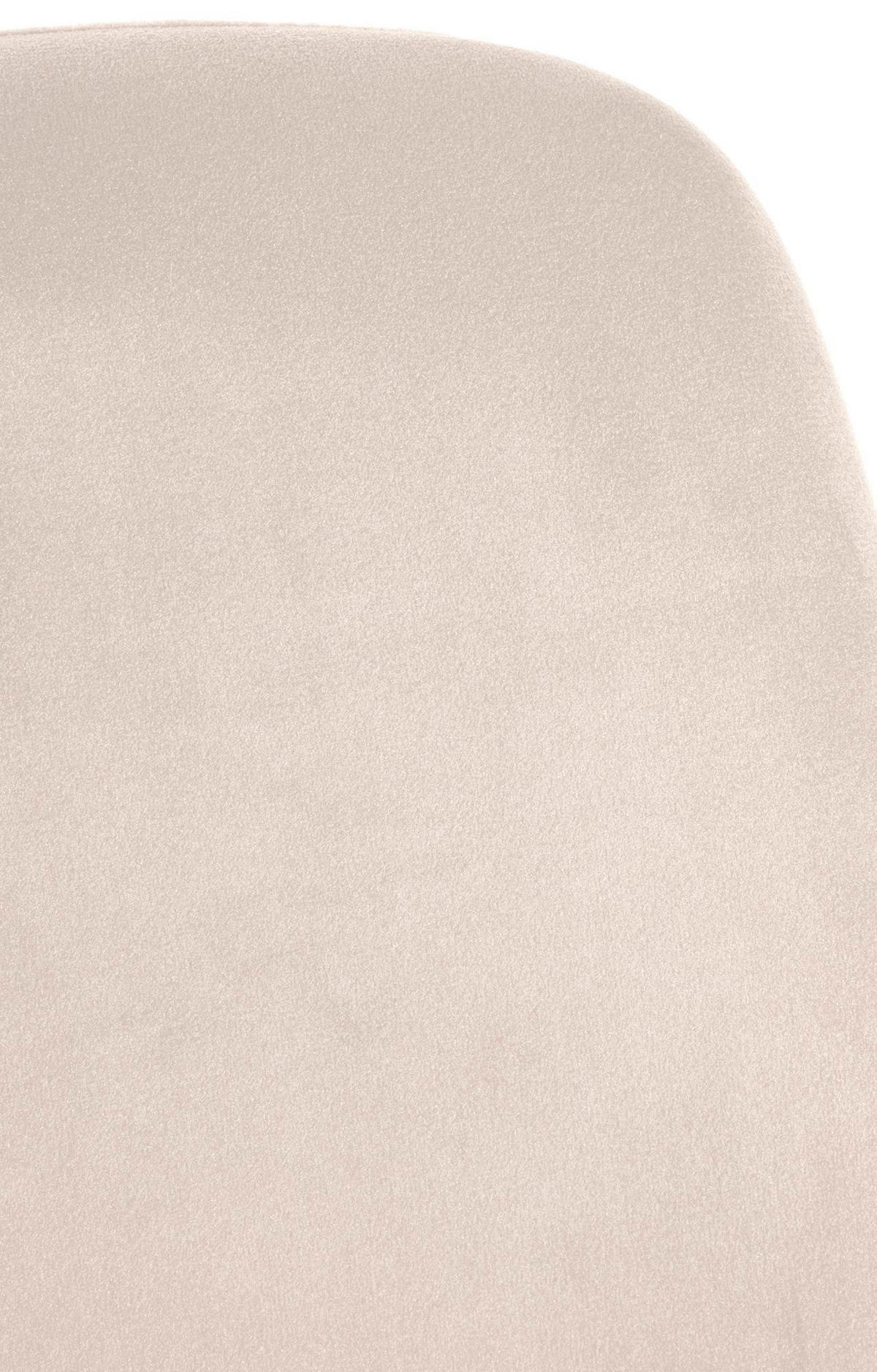 STUHL Samt creme - Creme/Schwarz, Textil/Metall (51/80/60cm) - CLP