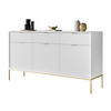 SIDEBOARDS CORTADO GOLD KSZ154 MIT SCHUBLADEN 154 CM WEISS - Weiß, Holzwerkstoff (154/83/39cm) - Lookway