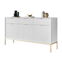 SIDEBOARDS CORTADO GOLD KSZ154 MIT SCHUBLADEN 154 CM WEISS - Weiß, Holzwerkstoff (154/83/39cm) - Lookway