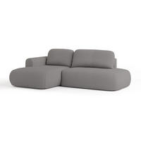 ROHOVÁ SEDAČKA NUVIRA šedá - šedá/černá, dřevo/textil (279/158cm) - MASSENO