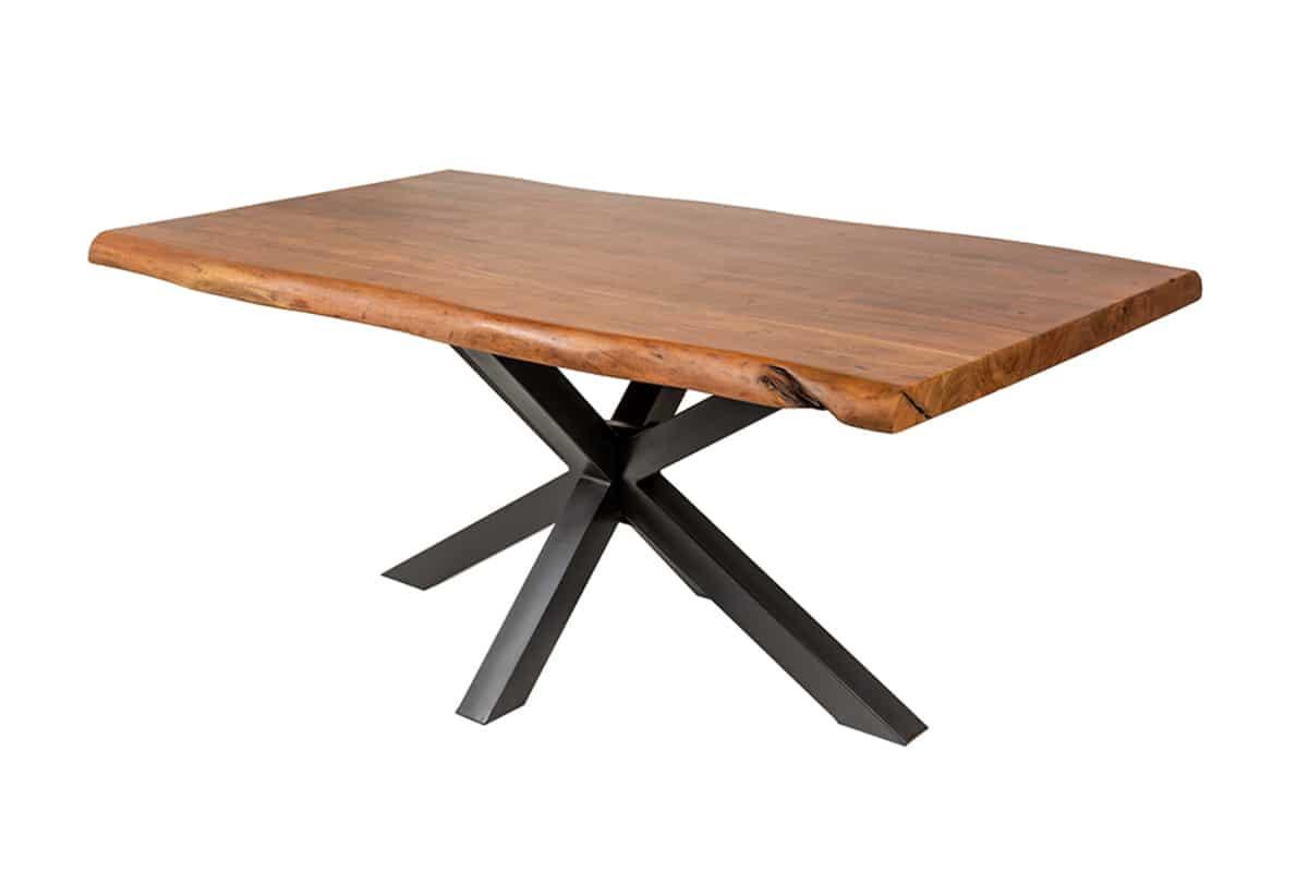 ESSTISCH MAMMUT NATURE Akazie 180cm - Schwarz/Braun, Holz/Metall (100/180/77cm) - riess-ambiente