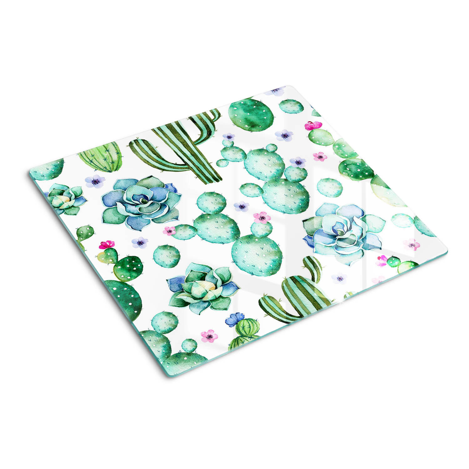 GLASPLATTE 60x52 cm Kakteen - Grün, Glas (60/0.4/52cm) - TULUP