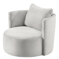 XXL-SESSEL - Silberfarben/Schwarz, Textil/Metall (95/77/95cm) - home24