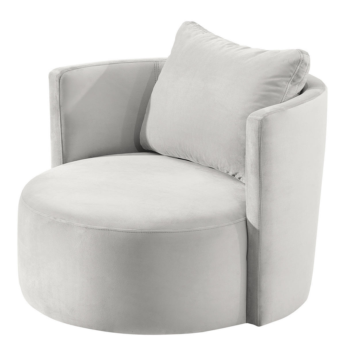 XXL-SESSEL - Silberfarben/Schwarz, Textil/Metall (95/77/95cm) - home24