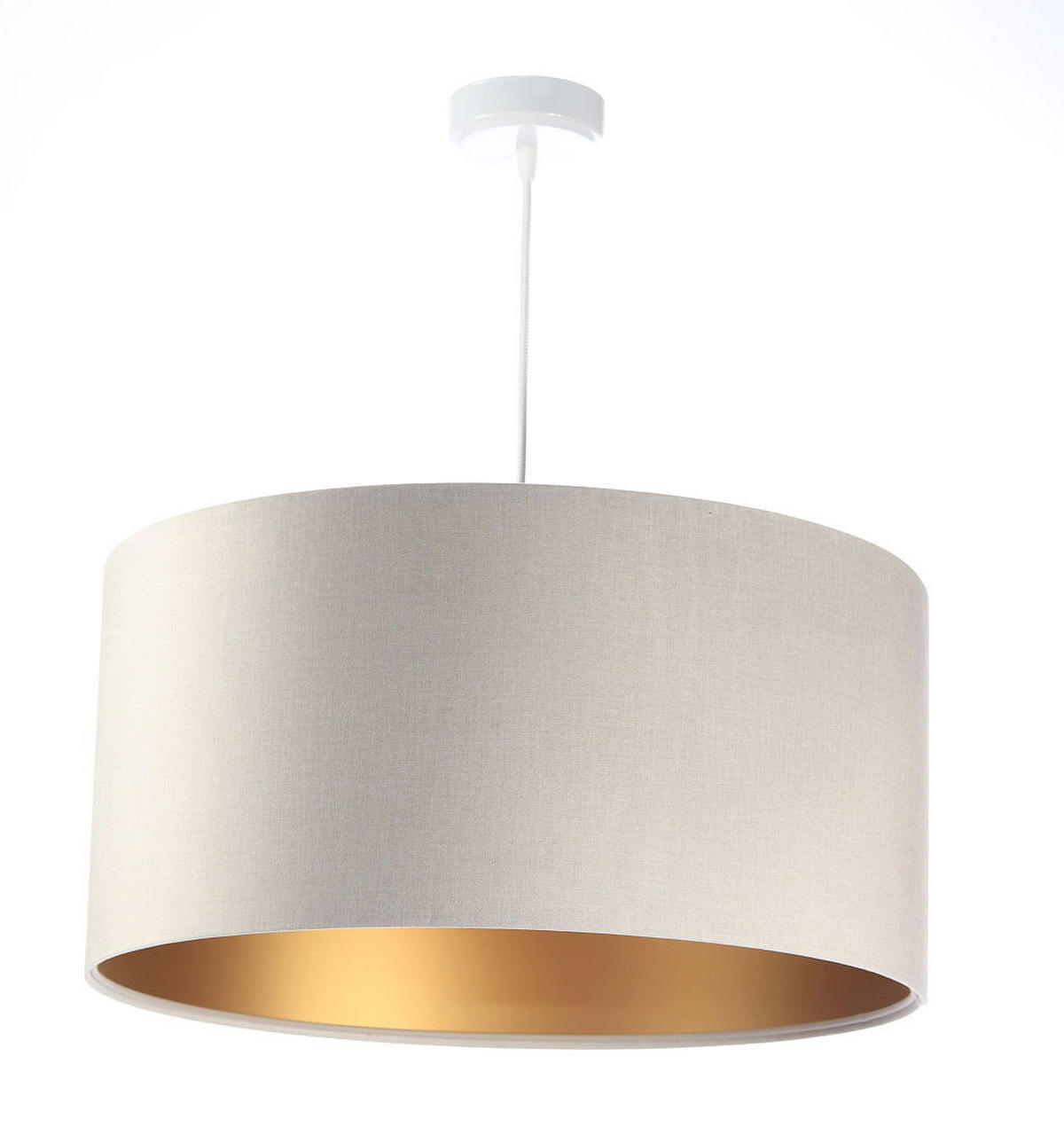HÄNGELEUCHTE Gold 60/30 cm - Beige/Goldfarben, Kunststoff (60/1.1/30cm) - ONZENO