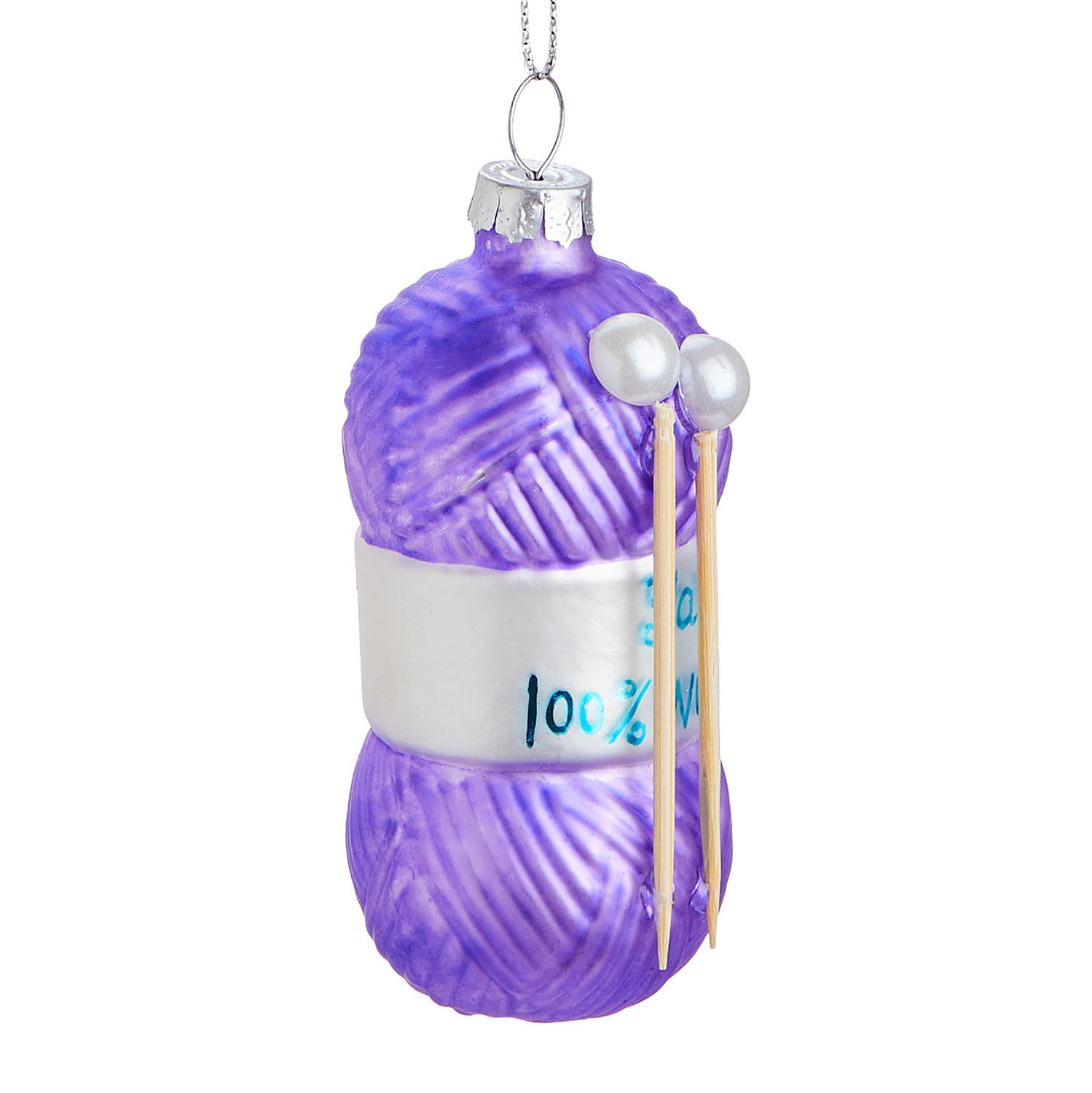 BAUMANHÄNGER Hang On Wolle - Violett, Glas (4/9/4cm) - Butlers