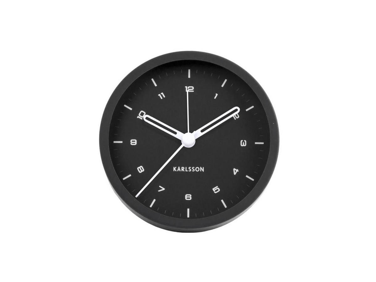 WECKER Schwarz 9/9 cm - Schwarz, Metall (9/9/3cm) - KUNSTLOFT